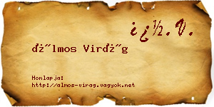 Álmos Virág névjegykártya